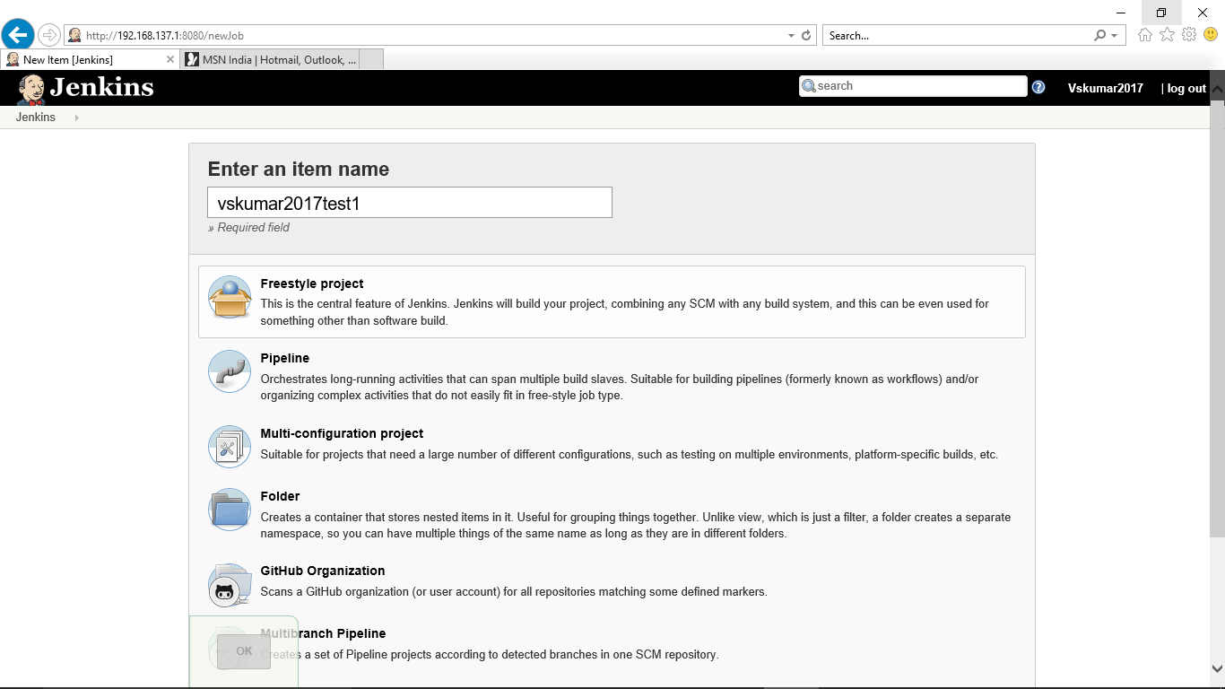 Jenkins-Freestyle project-creation