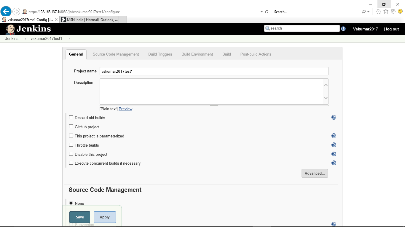 Jenkins-Freestyle project-creation2