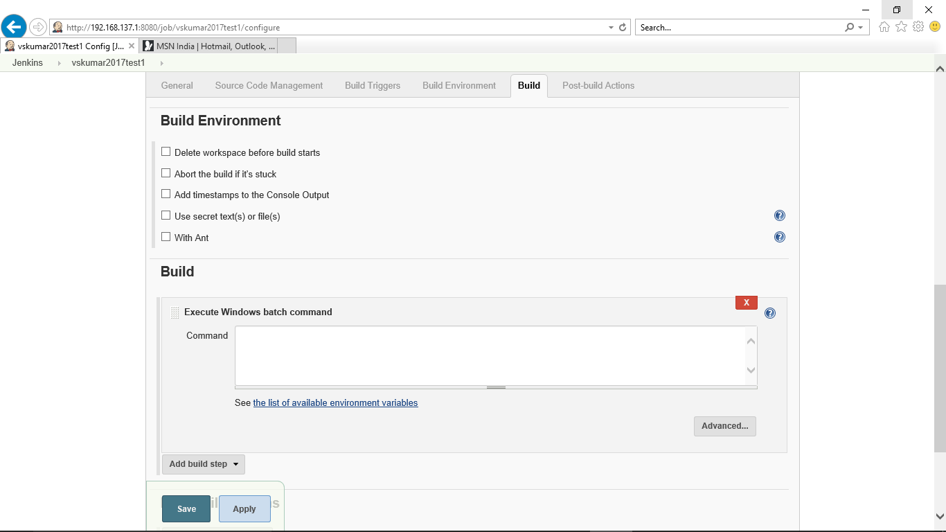 Jenkins-New Job-Build-window commands1