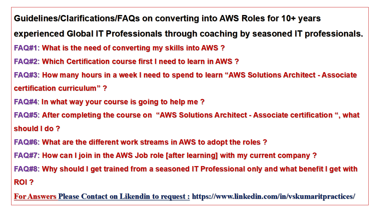 FAQs-working IT-people